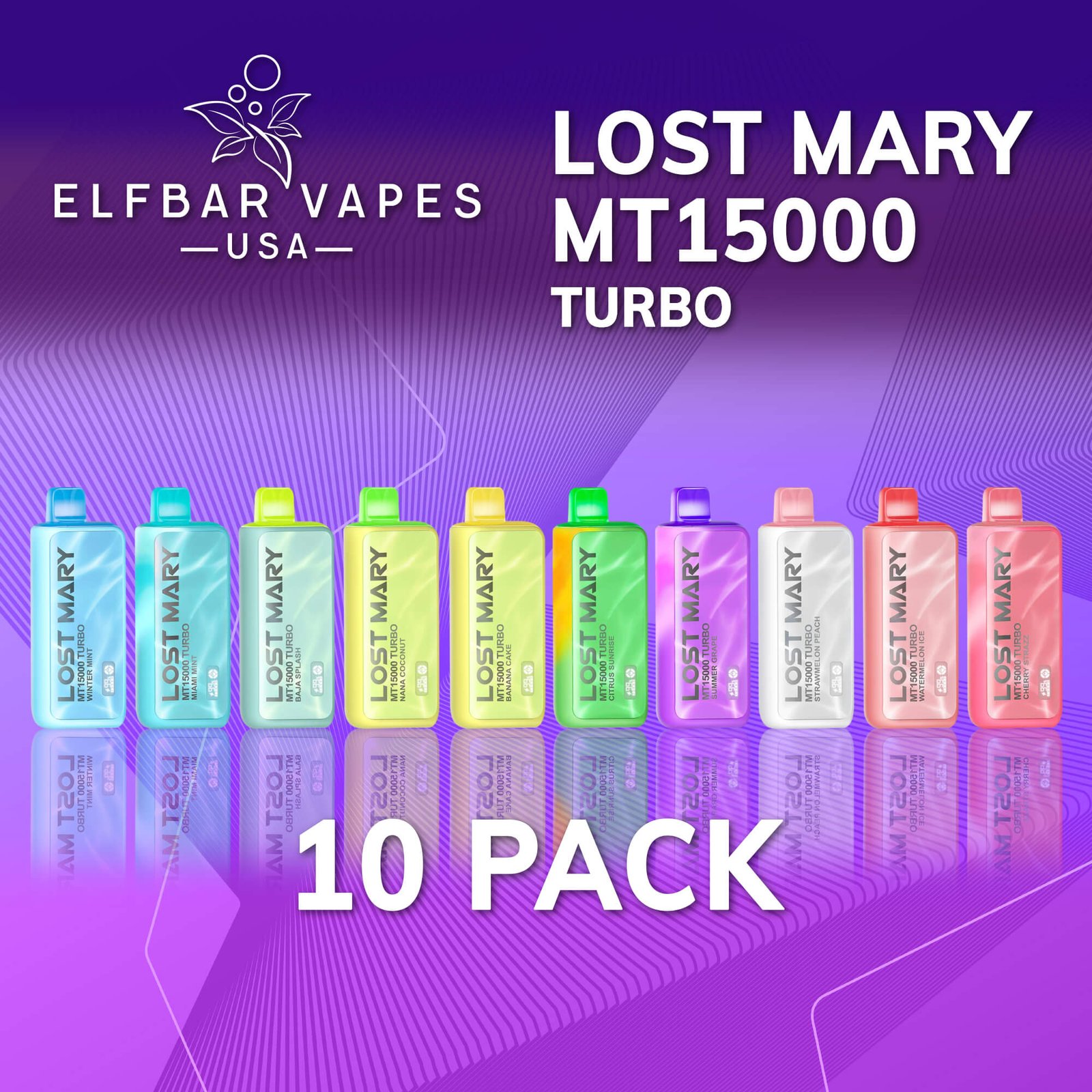 Lost Mary MT15000 TURBO disposable vape 10 pack
