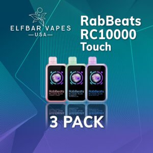 RabBeats rc10000 touch screen vape - 3 pack