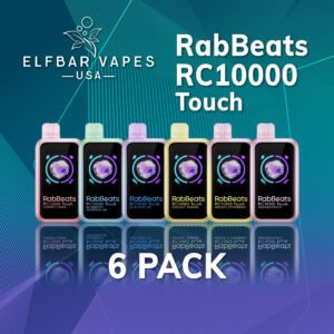 RabBeats rc10000 touch screen vape - 6 pack