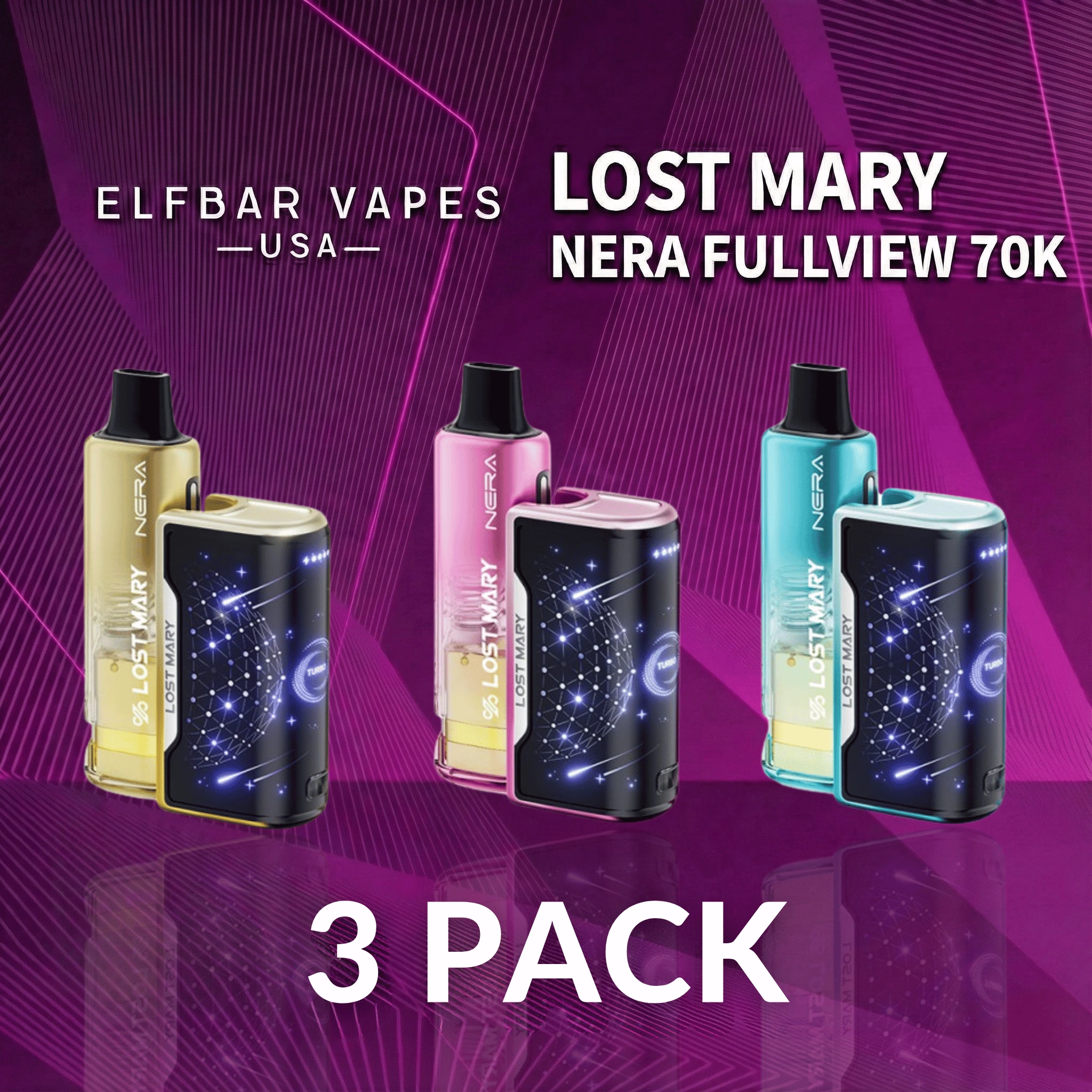 Lost Mary NERA 70k Fullview - 3 PACK