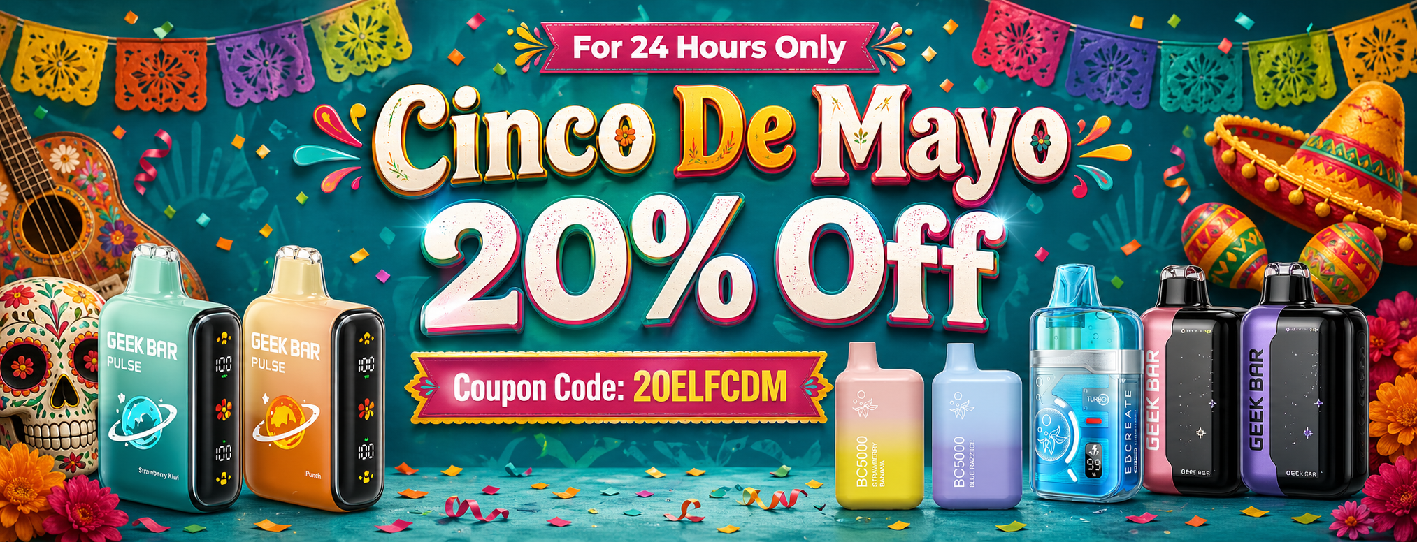 Elfbar Vapes Cinco De Mayo Sale 20% Off