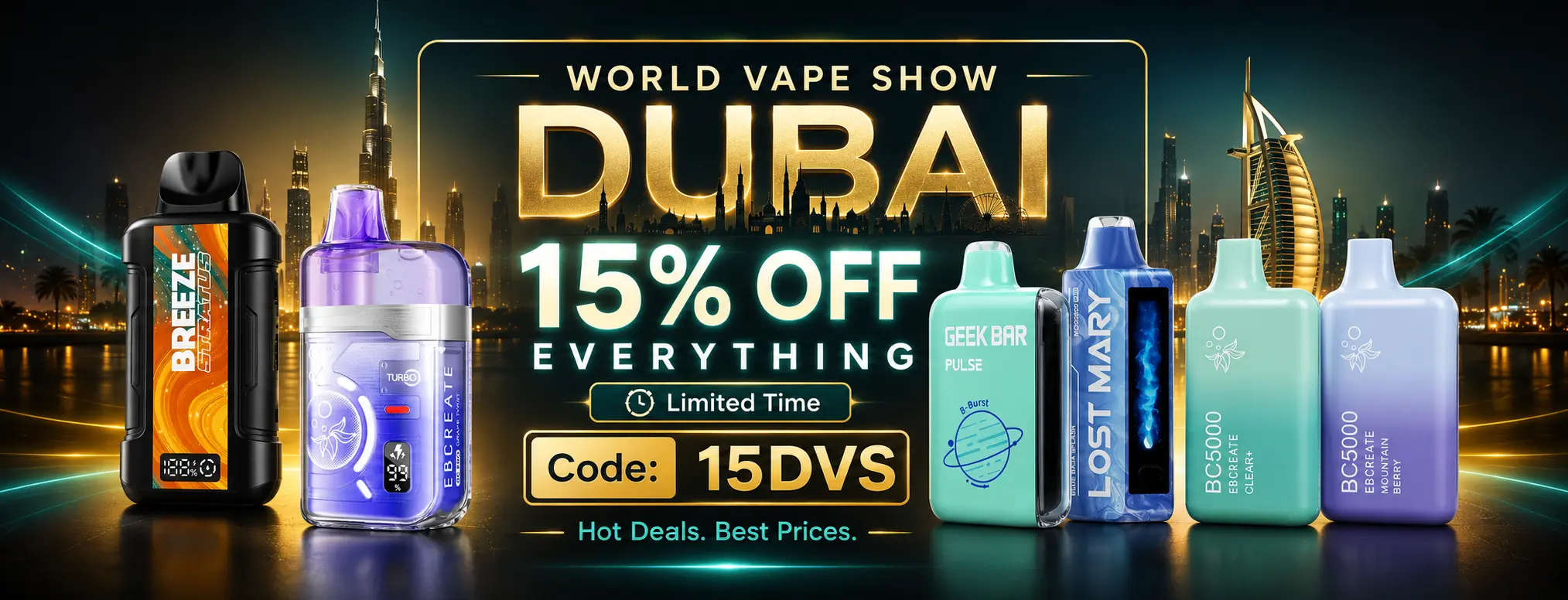 World Vape Show | 15% Off Sitewide