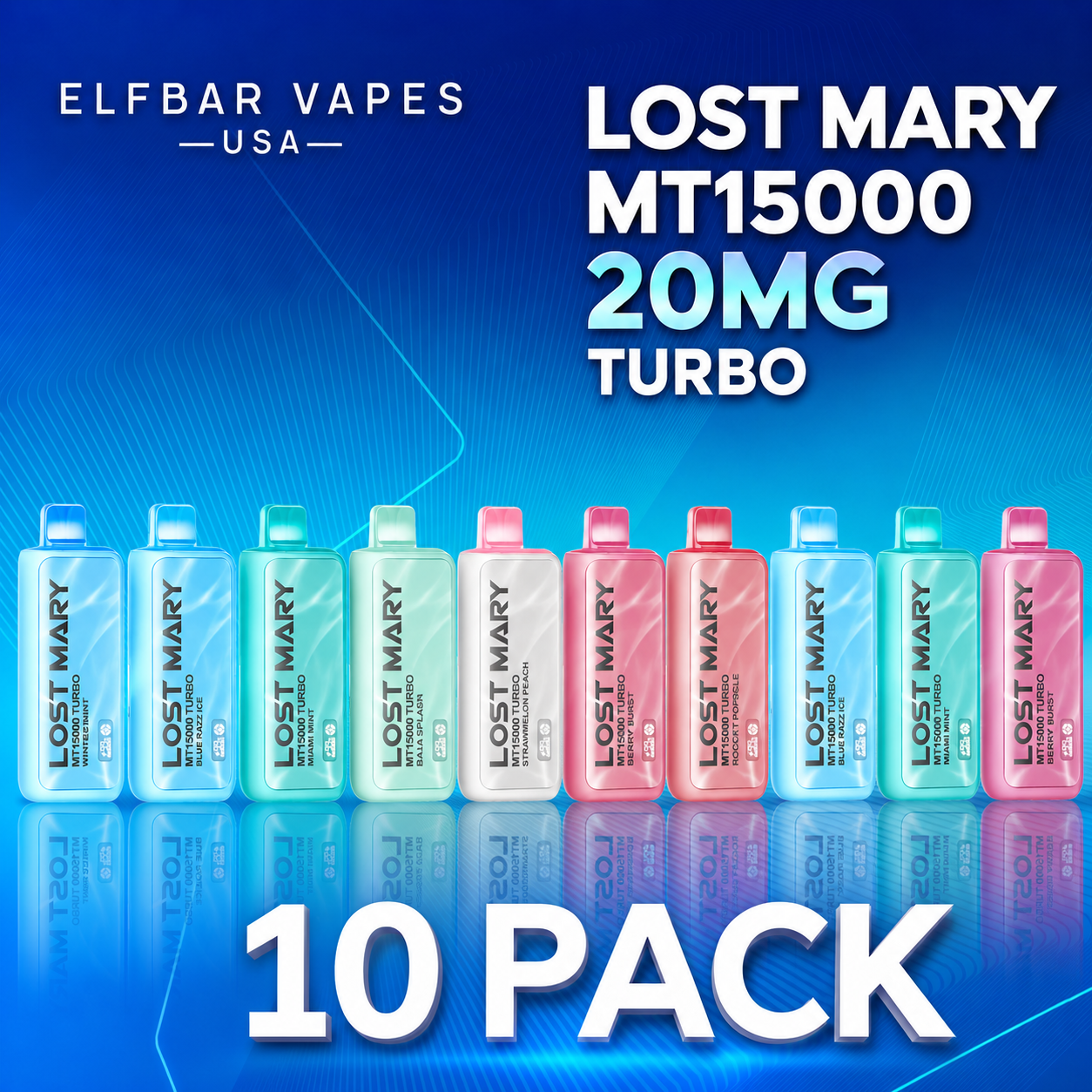 Lost Mary MT15000 Turbo Vape 20mg - 10 Pack