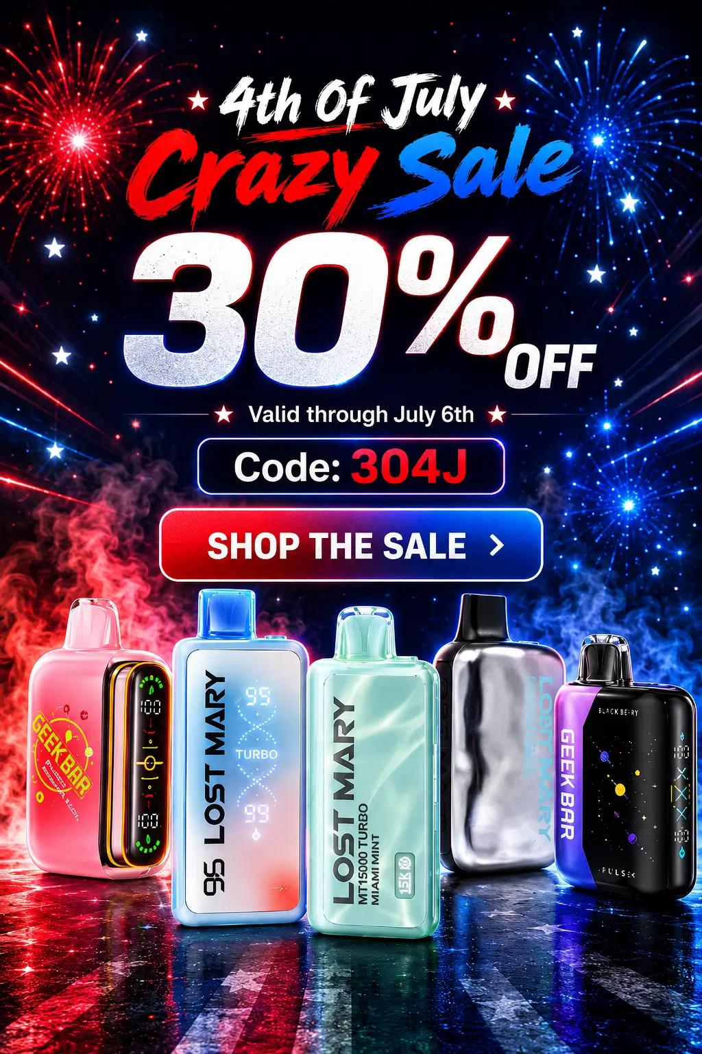 ELFBAR Banner 4th Of July Mega Sale