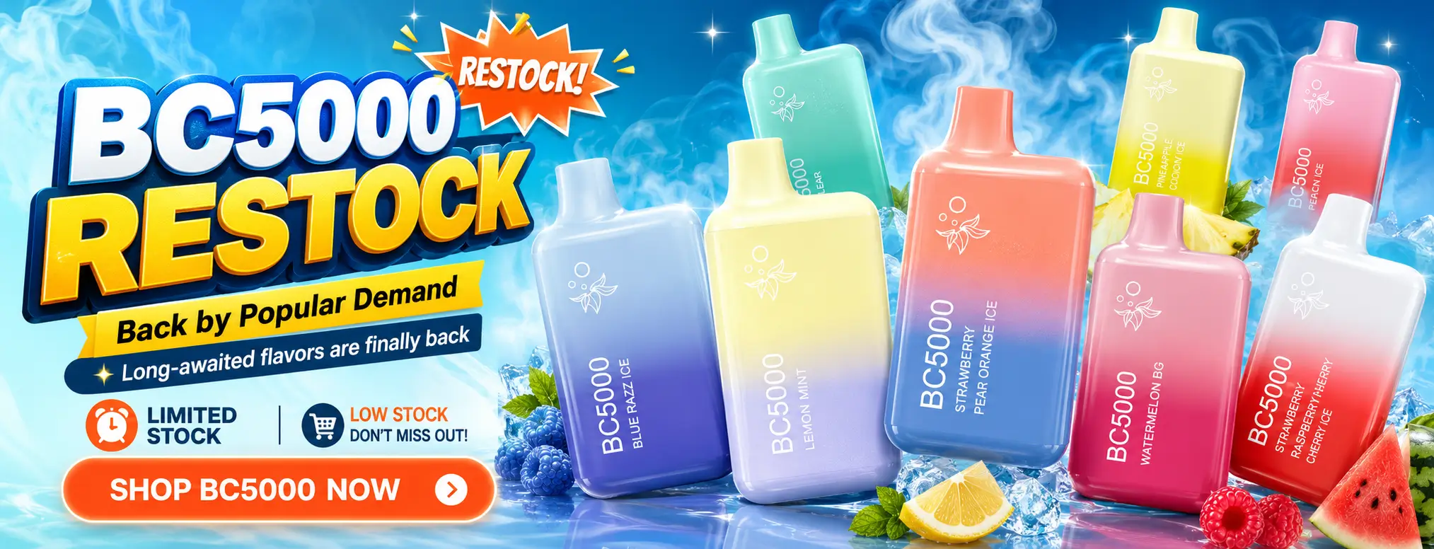 BC5000 Restock Banner