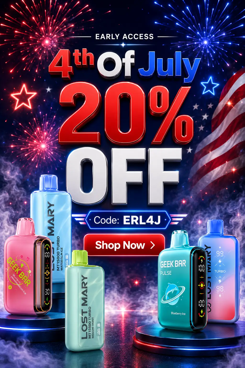 ELFBAR Banner Early Access 4th Of July Sale